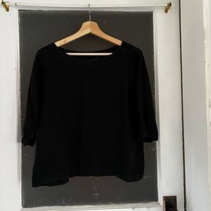 Not Perfect Linen Black Top (s)